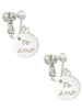 Te Amo Disc Clip On Earrings