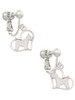 Westie Silhouette Heart Clip On Earrings