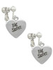 Big Sister Heart Clip On Earrings
