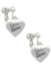 Little Sister Heart Clip On Earrings