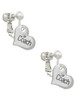 Small ''Coach'' Heart Clip On Earrings