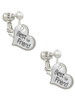 Small ''Best Friend'' Heart Clip On Earrings