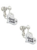 Small Good Luck Heart Clip On Earrings