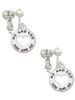 You and Me Disc Clip On Earrings