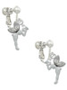 Small Fairy with Clear Wings Clip On Earrings