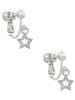 Mini Clear Crystal Star Clip On Earrings