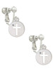 Cross Silhouette Clip On Earrings