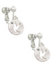 Dove Disc Clip On Earrings