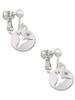 Hummingbird Disc Clip On Earrings