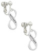 Mother Infinity Sign Clip On Earrings