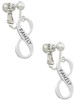 Family Infinity Sign Clip On Earrings