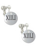 Half Marathon Roman Numeral Clip On Earrings