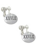 Marathon Roman Numeral Clip On Earrings
