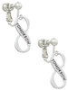 Today Tomorrow Infinity Sign Clip On Earrings