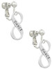 Dance Infinity Sign Clip On Earrings