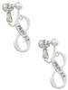 Proverbs 3:5 Infinity Sign Clip On Earrings