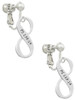 Psalm 139:14 Infinity Sign Clip On Earrings