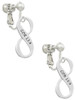 1 Corinthians 13:4 Infinity Sign Clip On Earrings
