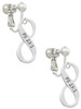 Psalm 23:1 Infinity Sign Clip On Earrings