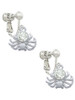 3-D Clear Crystal Spider Clip On Earrings
