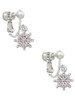 Mini AB Crystal Ship Wheel Clip On Earrings