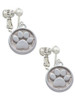 Paw - Round Seal Clip On Earrings