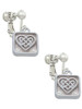 Celtic Knot Heart - Square Seal Clip On Earrings