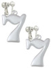 Large Lucky 7 Clip On Earrings