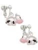 Spotted Cow Clip On Earrings