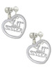 3/4'' Lil Sister Cutout Open Heart Clip On Earrings