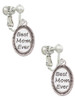 Best Mom Ever Oval Clip On Earrings