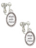 Walk with Jesus Oval Clip On Earrings