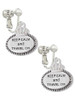 Keep Calm and Travel On Clip On Earrings