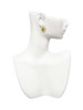 Large Gold Tone Disc Letter - C - 3/4'' Clip On Earrings