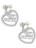 3/4'' Big Sister Cutout Open Heart Clip On Earrings