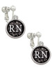Nurse Caduceus Seal - RN Clip On Earrings