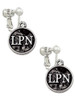 Nurse Caduceus Seal - LPN Clip On Earrings