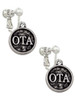 Occupational Therapist Caduceus Seal - OTA Clip On Earrings