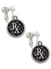 Medical Caduceus Seal - Rx Clip On Earrings