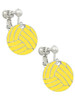 3/4'' Enamel Water Polo Ball Clip On Earrings