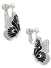 Large Black Flying Butterfly Clip On Earrings