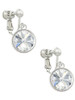 12mm Crystal Rivoli - Clear Clip On Earrings