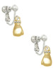 Small Gold Tone Boxing Glove Clip On Earrings