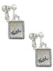 Shadow Box ''Faith'' with Gold Tone Cross Clip On Earrings