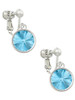 12mm Crystal Rivoli - Hot Blue Clip On Earrings