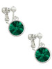 12mm Crystal Rivoli - Green Clip On Earrings