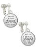 Domed You are more Loved Clip On Earrings