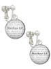 Domed Matthew 5:8 Clip On Earrings