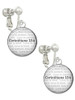 Domed Corinthians 13:4 Clip On Earrings