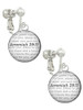 Domed Jeremiah 29:11 Clip On Earrings